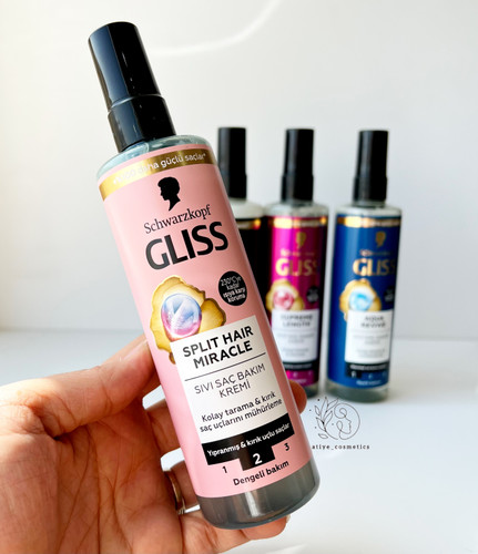 خرید اسپری دوفاز گلیس اصل برای ترمیم و تقویت ساقه مو Gliss