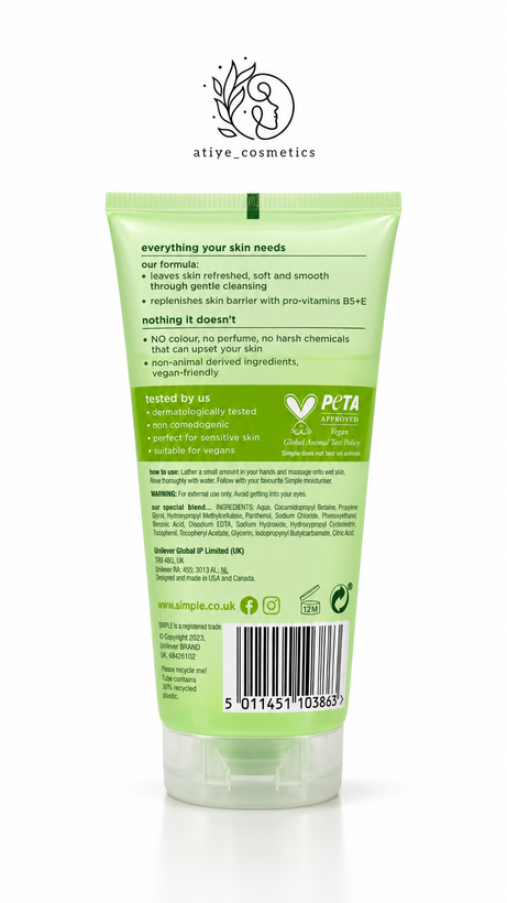 ژل شستشوی صورت سیمپل مدل Refreshing Facial Wash حجم ۱۵۰ میل