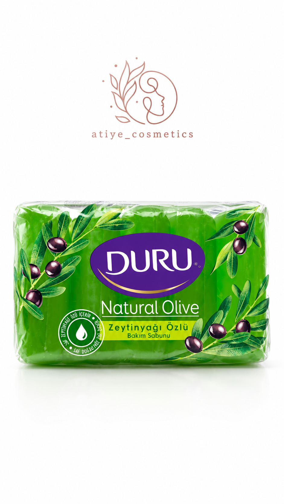 صابون جامد دورو Duru Natural Olive حاوی عصاره روغن زیتون